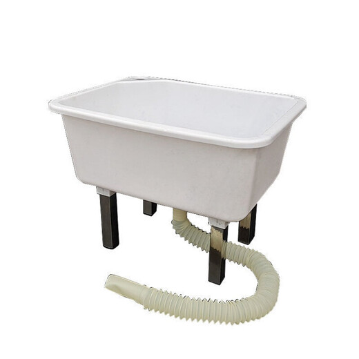 Hualeji mop pool thickened plastic mop pool household simple wash mop mop pool hotel square lower pool with feet plastic basin + 15cm feet (can be placed on the ground for use)