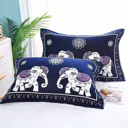 轻奢枕巾一对黑色耐脏不掉色枕巾卡通大人枕头巾学生抖音网红 方格熊黑一对