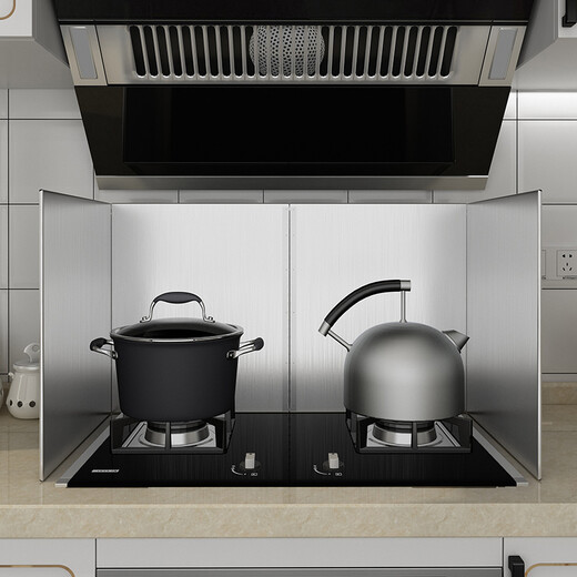 Tuojin кухня из нержавеющей стали масляный барьер масляный барьер масляный барьер утолщенный, устойчивый к высоким температурам теплоизоляционная плита газовой плиты может быть настроена Высота 38 * Глубина 40 * Длина 40 Две части в сложенном виде