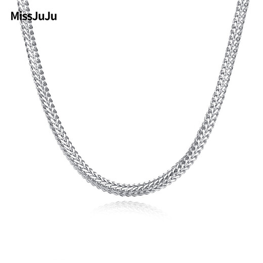 Miss JuJu pt950 platinum necklace for men, platinum domineering dragon space chain, thick and atmospheric Chopard chain plain chain long necklace, weight 30.16g, length 60cm, thickness about 3.0mm,