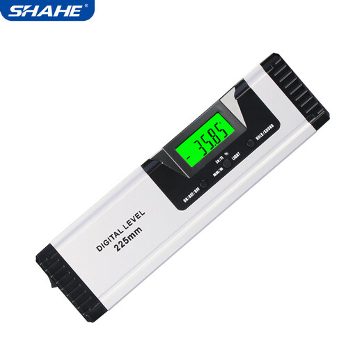 SHAHE electronic digital level high-precision laser level angle ruler with tape bubble angle meter digital level 225mm non-magnetic