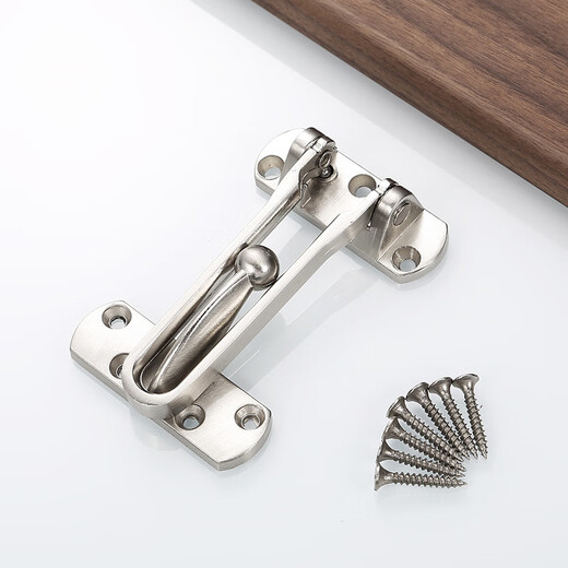 Jingjing Engineering zinc alloy anti-theft buckle hotel anti-theft chain buckle home bedroom door lock elegant black