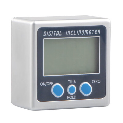 WD high-precision digital display inclinometer mini level inclinometer level ruler slope gauge electronic angle metal with magnet on three sides-A50