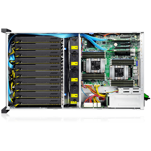 Chu Fei Xeon 3rd Generation 8-card RTX4090 deep learning GPU server Eight-channel H100/A6000 graphics card 671b DeepSeek artificial intelligence workstation host 256G memory + RTX5880 Ada 48G*8 dual-channel 6330 56