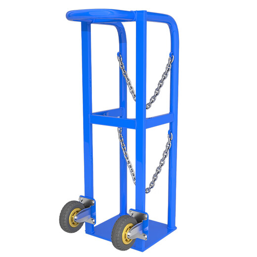 Haojiaju 40L oxygen bottle storage rack fixed rack cylinder anti-fall rack oxygen trolley nitrogen tank argon storage rack single bottle bracket | double chain reinforcement | free Fenghuo casters