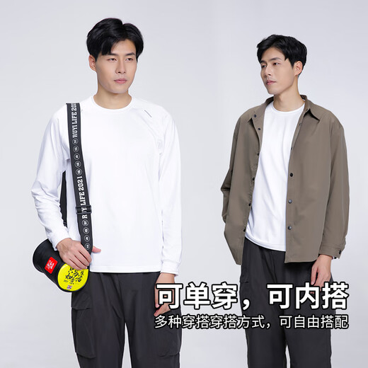 Amadeus Degora fishing long-sleeved men's autumn and winter fishing Luaji fishing clothing sea fishing T-shirt base warm sweatshirt black S