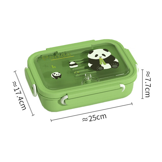 Maixuan isoliertes Lunchkinokintenarbeiter 316 Edelstahl getrennte Lunchbox Mikrowellenheizung Bento Box mit Trennungsdämmschachtel 3 Gittergrün 1050 ml [kostenloser Löffel und Stäbchen]