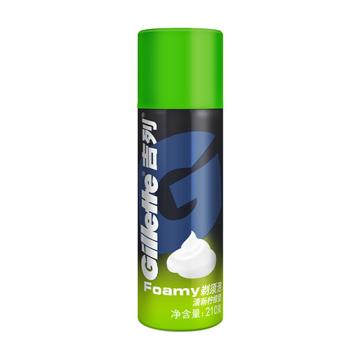 吉列（Gillette）剃须泡沫薄荷大瓶清新柠檬男士手动剃须膏刮胡膏 柠檬泡沫2瓶+小柠檬