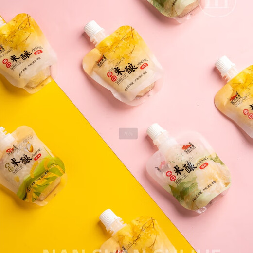 Hubei Xiaogan sucer le riz brassage Internet célébrité osanthus riz fruité vin fermenté de riz gluant fermenté collations de vin 5 sacs [saveur mélangée]