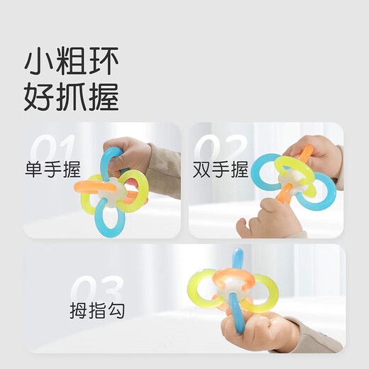 Shixi Mushroom Teether Baby Soothing Bite Teether Oral Appetite Period 3-4-6 months and above baby anti-eating hand grinding silicon stick Manhattan mini teether ball 1 pack