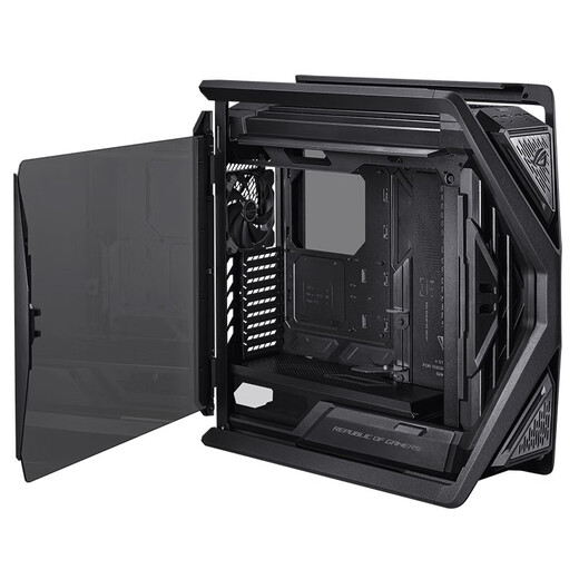 华硕(ASUS) ROG 701创世神机箱/白色 2E/BTF背插 全塔铝合金X骨架支持EATX主板/双420水冷 OP DIYA 创世神GR701新款+大力神支架