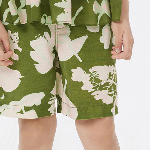 jnby by JNBY Jiangnan cloth children's clothing shorts summer colorful print cute casual cotton linen men and women children 1N6E13790 904 mixed pink green 130 cm