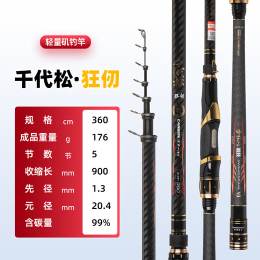 Sasaki Seiko (Sasaki Seiko) rock fishing rod sliding rod complete set Japanese carbon ultra-light large guide eye sliding rod fishing rod rock rod sea rod 5.4m + imported spinning wheel set