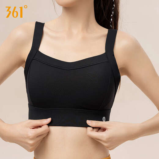 361 ropa interior deportiva para mujeres a prueba de amortiguación y caída de yoga con traje de yoga de alta intensidad belleza de belleza de sujetador de sujetador de sujetador negro (693) l