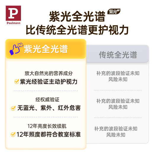 Paulmann P German eye protection wall lamp full spectrum street lamp Led lamp bedroom living room reading and writing lamp long wall-mounted lamp