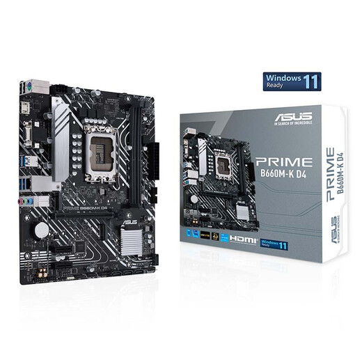 华硕（ASUS）PRIME B660M-K D4主板 支持 CPU 12700/12400F（Intel B660/LGA 1700）