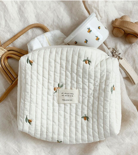 Spot coréen INS 2022 NOUVELLE ZIPPER BROIDE COTTON MOMMANT SAG BÉBÉ TROLY SAG SAG DE LIEU SAG