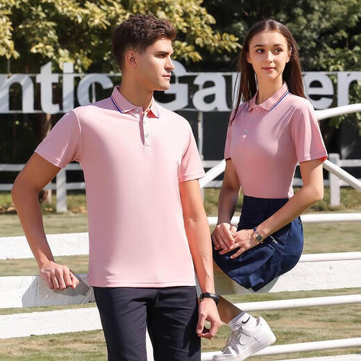 polo衫短袖定制印logo印字公司工作服工衣校服上衣夏季广告文化衫 灰色698 M 《110-125斤》