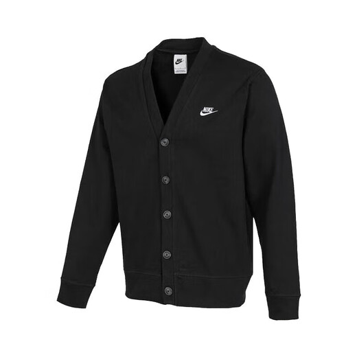 耐克（NIKE）男针织开衫春季新款潮流时尚休闲叠搭刺绣外套 FN3899-010 M