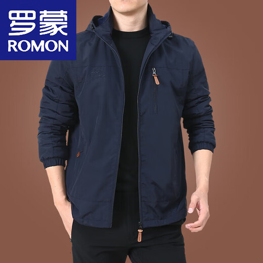 Romon Herrenjacke Herbst und Winter plus Samtjacke Herren Winter Casual Clothes Herren -Top -Kleidung für Männer mittleren Alters Dicke 9898 [Schwarz] Abnehmbare Kappe - plus Samt ohne Preis 5xl 200 Spezifikationen (210jin [Jin entspricht ca. 0,5 kg]))