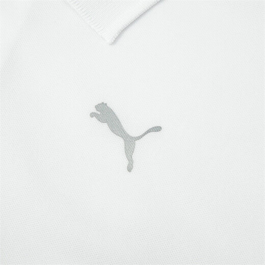 PUMA moisture-absorbent and quick-drying fitness short-sleeved T-shirt POLO shirt men's official spring and summer sports top 521933 White-02 M (175/96A)