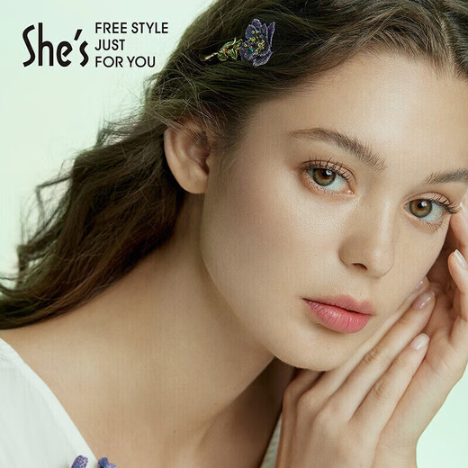 She s Forget-me-not embroidered flower hairpin light luxury oil drop leaf hairpin hair accessories birthday gift for girlfriend