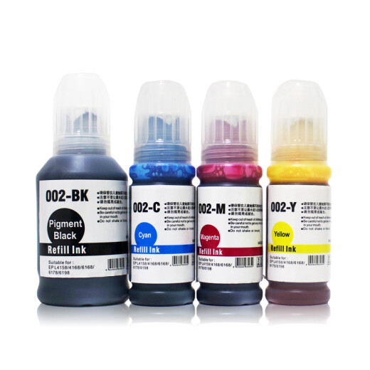 L'encre d'encre 002 convient à Epson L4263 L6168 L6178 L6198 L4266 L4268 Ink 002 Black