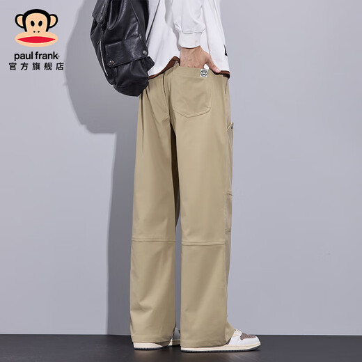 大嘴猴（paul frank）本命新年战袍潮牌工装裤男秋季宽松运动休闲裤男装百搭新款长裤子 9885H卡其色【官方正品】 L 【建议100-120斤】