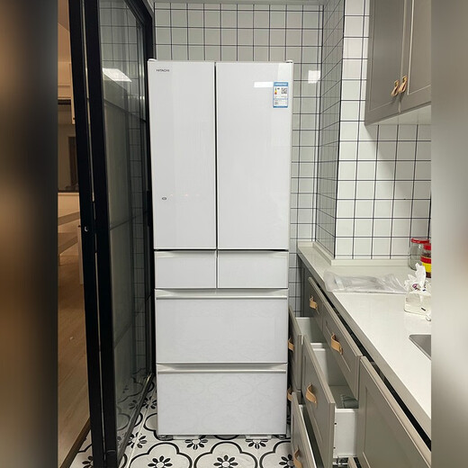 HITACHI Hitachi Refrigerator 540L Mirror Large Capacity Embedded R-HW540RC Vacuum Freshness Automatic Ice Making Level 1 Energy Efficiency Imported Crystal White