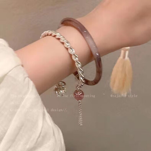 
10 pink mist rose flower beaded bracelet set for women's light luxury high-end summer bracelet temperament versatile graduation M838 pink mist rose bracelet