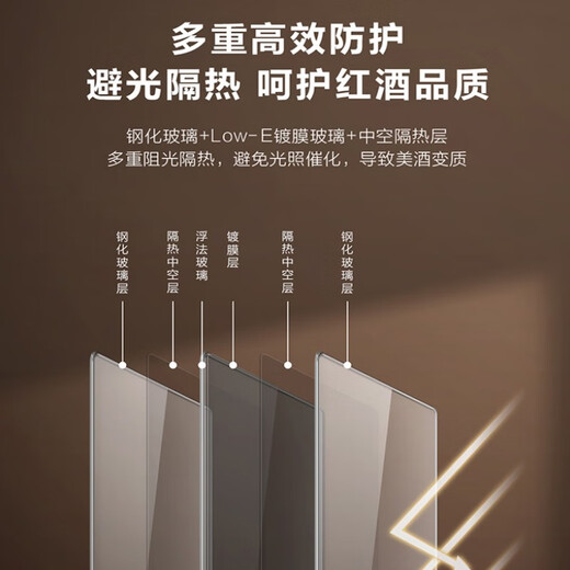 Haier (Haier) Haier (Haier) wine cabinet home vertical small living room office beverage tea wine refrigerated fresh cabinet transparent glass door wine cabinet丨JC-150WGHUD1丨 48 bottles