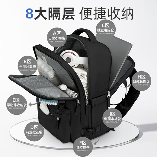VICTORIATOURIST Backpack Men's Travel Backpack Women's Large Capacity Travel Bag 17.3-inch Computer Bag Mountaineering Bag Backpack 7051 Large