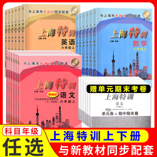 2024新教材版 上海特训语文数学英语物理 六七八年级上册下册678年级初一初二三上海沪教版 与上海初中新教材同步配套教辅课后练习 七年级下 语数英 初中通用
