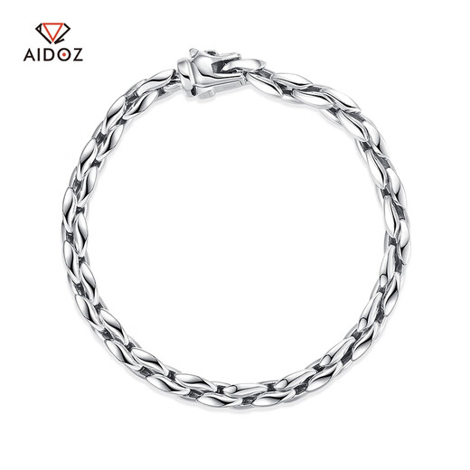 Aido Diamond pt950 platinum wolf head bracelet for men, platinum bracelet, domineering and high-end jewelry, weight 28.48g, length 16cm, thickness about 6.0mm
