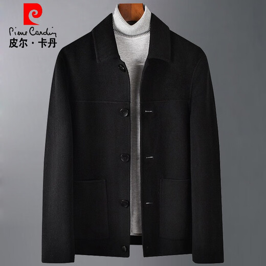 Pier Cardin Brand haut de gamme haut de gamme pour hommes de grande taille de grande taille et hiver en laine d'hiver veste en cachemire de cachemire masculin manteau en laine en laine plus gras plus grande veste à la mode nouveau produit en tricot marron (NC) 2608 185 / 2xl [adapté à 160-180jin [Jin est égal à 0,5 kg]]]