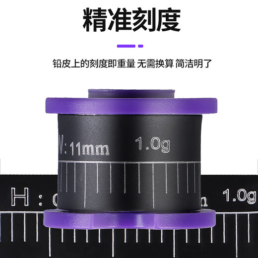 熊火钓鱼配件克度铅皮剪刀套装9mm竞技刻度铅坠快速铅皮卷垂钓配件