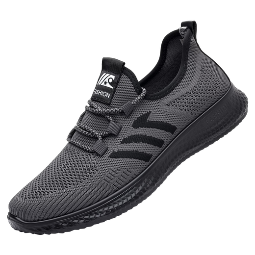 
Old man's head mesh shoes men's breathable flying mesh shoes 2025 spring and summer new outdoor travel shoes soft thick sole dad's shoes non-slip 15619 gray 40