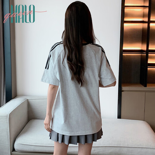 Camiseta Halo Queen Loose Sports Sports Camiseta de manga corta Camiseta de verano Femenino