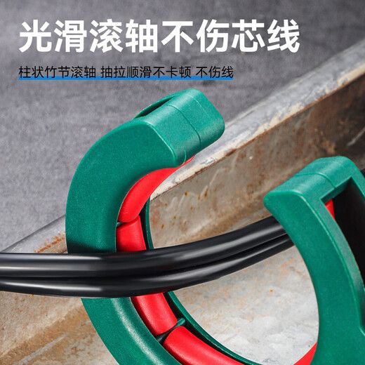 OSKV bridge cable pay-off auxiliary pulley threading ceiling ceiling garage integrated wiring accessories construction auxiliary cable pulling tool bridge cable pay-off auxiliary pulley blue 1 pack smooth and smooth suitable for multiple scenarios