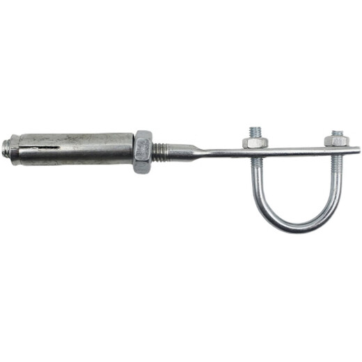 Yunxuan interactive expansion support rod U-shaped hoop pipe clamp fixed pipe clamp natural gas pipeline water pipe fixed bracket fishtail card U-shaped card expansion 8*150 card 4 points (punch 12)