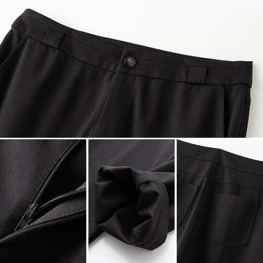 
Niannujiao 2023 summer style shopping mall same style trousers for women nine-point straight pants cigarette pants for women thin and breathable classic black pants - nine-point CNT3882 M[105-115Jin[Jin equals 0.5 kg]]