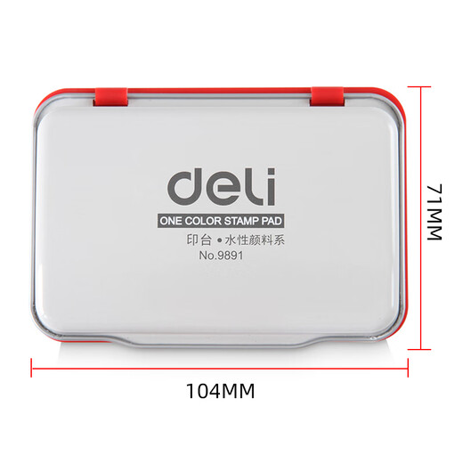 Deli Round Financial Financial Finage Quick Dry Dry Platform Plame Clear Mark Двухцветная платформа быстрого сухой печати Instant Dry Printing Financial Supports Офисные поставки Red Deli 9891 Вторая платформа сухой печати (красный)