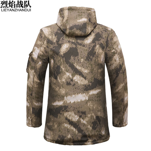 烈焰战队迷彩大衣 男士迷彩服棉服冬季加绒加厚防寒劳保服棉衣工作服棉袄 废墟迷彩棉服（BCW9864） 190（建议190-210斤）