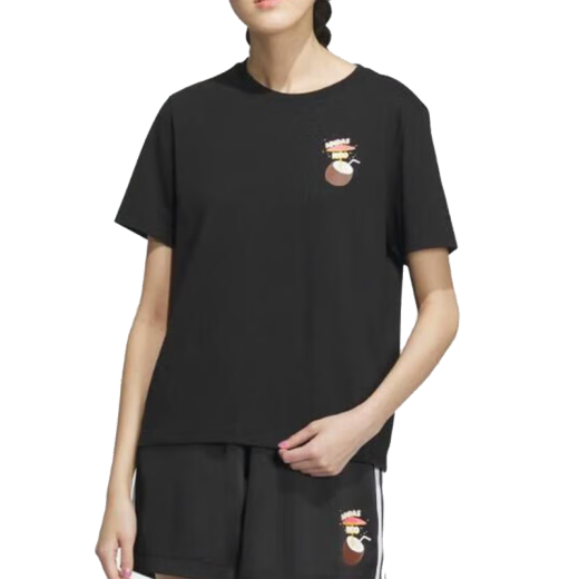 
Adidas NEO short-sleeved women's clothing 2025 summer fitness training sportswear casual breathable round neck T-shirt half-sleeved IP3878 black M Recommended 110-120Jin [Jin equals 0.5 kg]