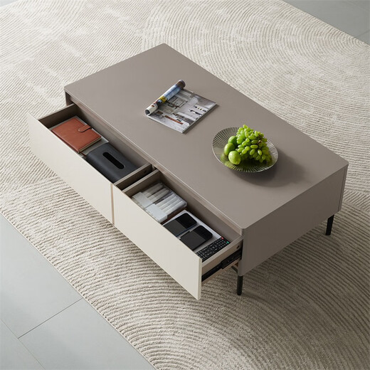 全友家居 现代简约长方形茶几客厅家用收纳储物柜置物桌子家具矮柜