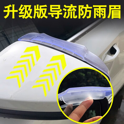 Nanzhi car rearview mirror, rain brow, reversing mirror, rain shield, universal reflector, car rain guide, rain plate artifact, universal wind guide, rain brow - black 1 pair