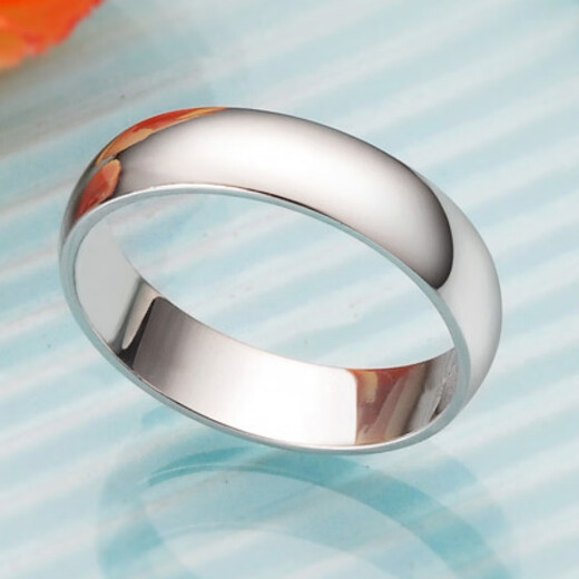 Fat Donglai's same style platinum ring for men PT950, friend's birthday gift, wedding couple's ring, fashionable and simple white, women's ring