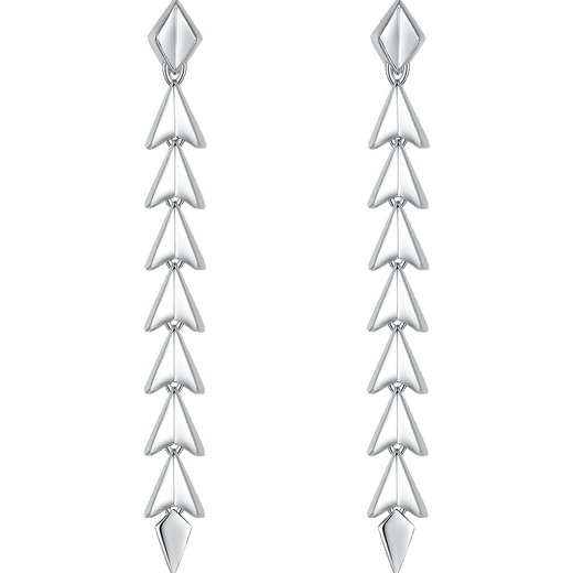 Aido Diamond PT950 platinum earrings for women, fashionable platinum earrings, versatile temperament, long tassel triangle earrings, weight 6.1-6.3 grams + delivery certificate