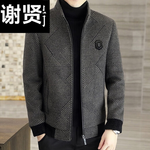 
Xie Xian jacket men's wool coat short wool jacket trendy middle-aged wool casual men's clothing 20936-836 khaki green 175 (115-130Jin[Jin equals 0.5 kg])