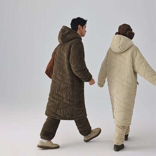 Kiss Cat Winter Australian Plush Quilted Couple Pajamas Women's Long Three-Layer Thickened Men's Suit Home Clothing Outerwear 7013 Green Women's XL